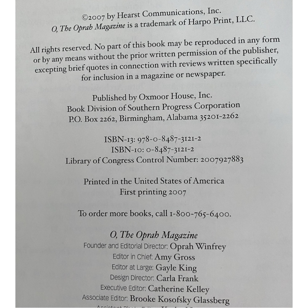 Hardcover book O’s Guide to Life. Oprah Winfrey. Copyright 2007. 335 pages - Picture 6 of 6